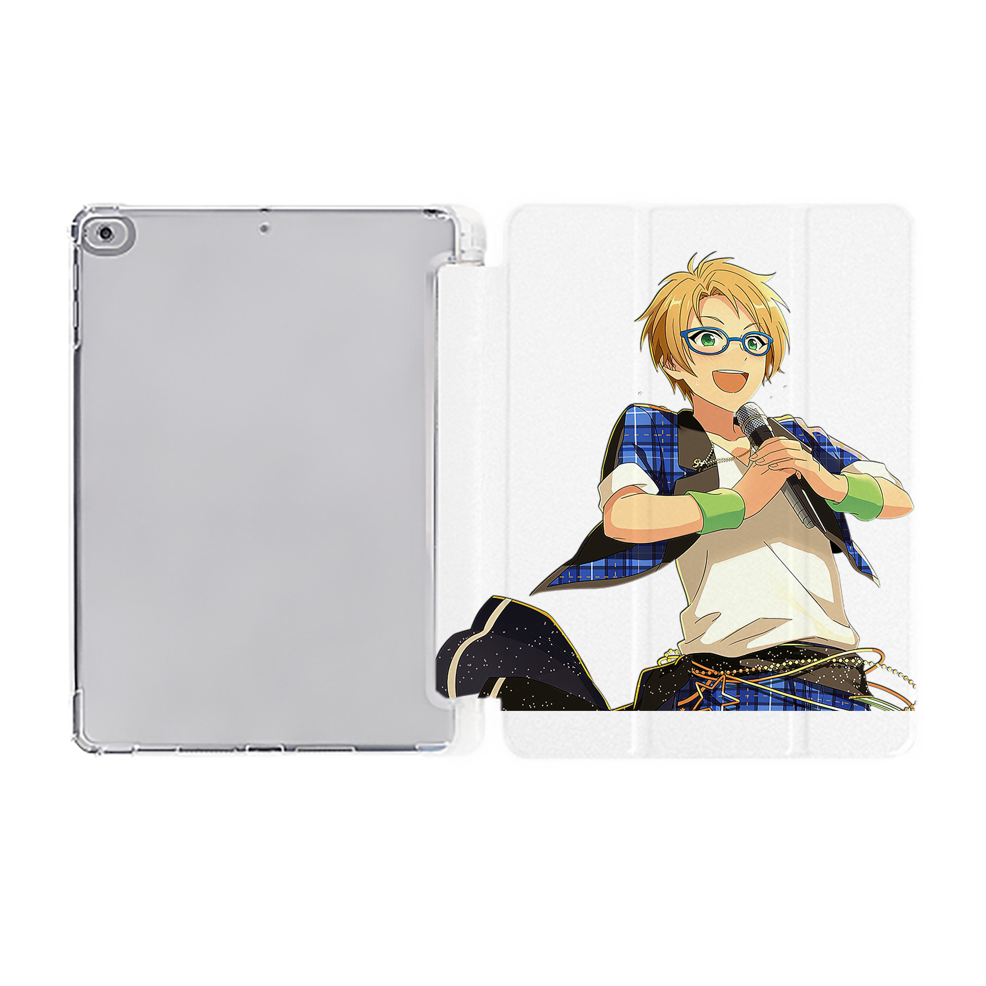 （画像用） あんさんぶるスターズ! Ensemble Stars IPad ケース ペン収納付き 三つ折りスタンド PUレザー×シリコン 対応機種9.5/10.5/10.9インチ